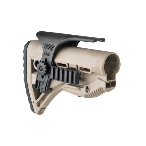 Щока регульована FAB з планкою Пікатінні для приклада GL-SHOCK з амортизатором, чорна