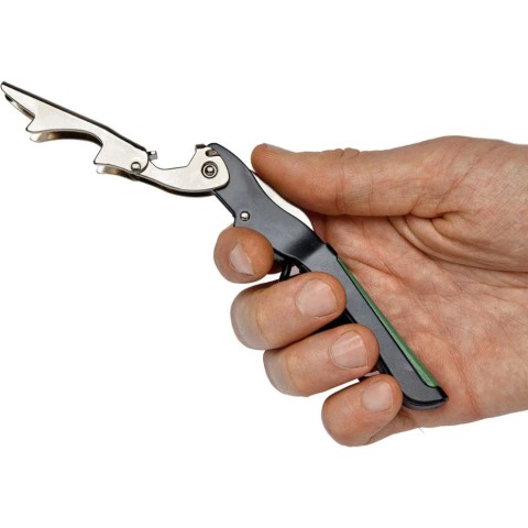 Штопор багатофункціональний Due Cigni Gulliver. Колір зелений