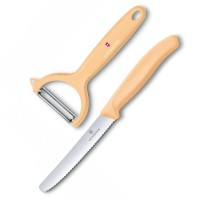 Набір кухонний Victorinox SwissClassic Paring Set 2шт з св.помар. ручкою (ніж, овочечистка Tomato and Kiwi) у подар.упак.