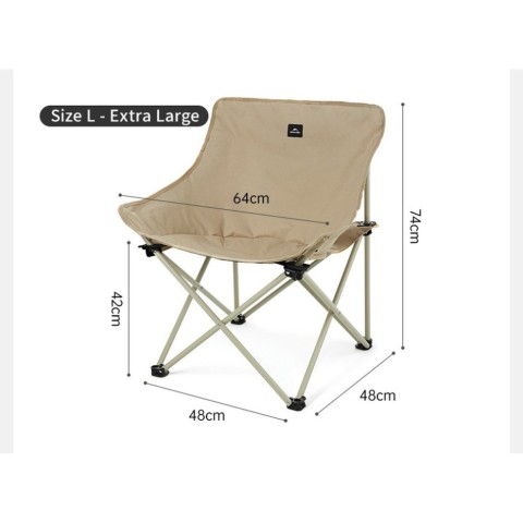 Стілець складаний Naturehike Stellaluna T01 CNH23JU13002, L, бежевий