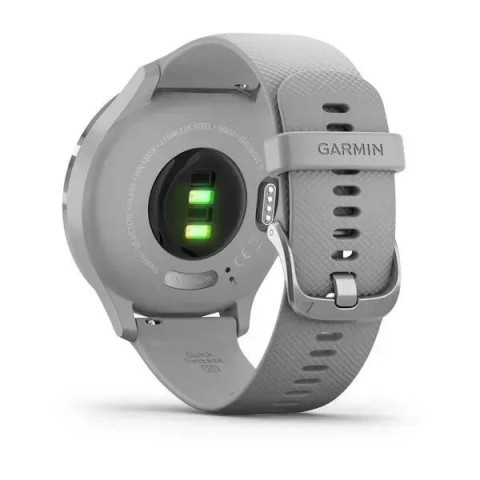 Смарт-годинник Garmin vivomove 3 зі сріблястим безелем та припилено-сірим ремінцем