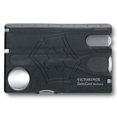 Ніж Victorinox Swisscard Nailcare 82х54х4мм,12функ,чорн.прозор