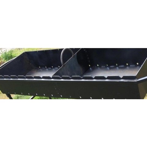 Мангал 12 шампурів з дахом, на дровниці, 4 мм