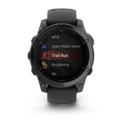 Смарт-годинник Garmin fenix E (47 мм) сланцево-сірий нержавіюча сталь/чорний