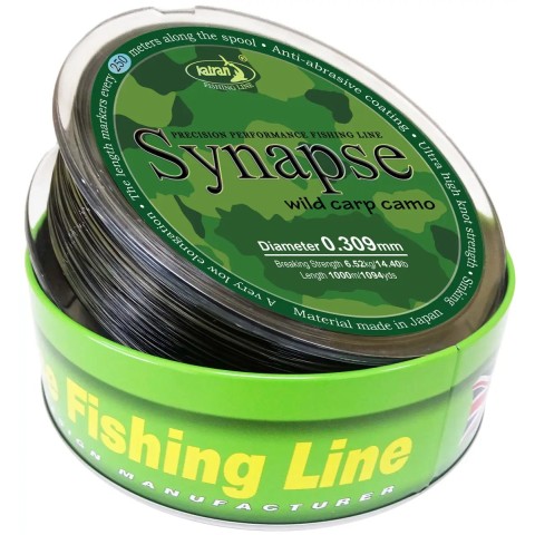 Волосінь Katran Synapse Wild Carp Camo 1000m (dark camo) 0.309mm 14.4lb