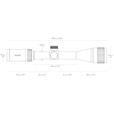 Прицел оптический Hawke Vantage 4-12х40 АО сетка Mil-Dot