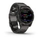 Смарт-часы Garmin fenix 7 Sapphire Solar карбоново-серые титановые DLC с титановим вентилируемым браслетом