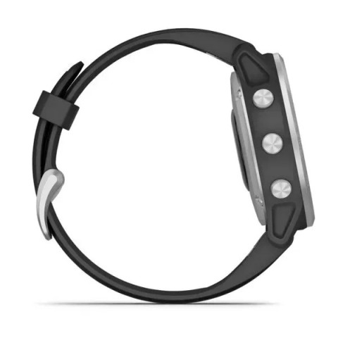 Смарт-часы Garmin fenix 6S серебристые с черным ремешком