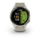 Смарт-годинник Garmin Approach S50 з кремово-золотистим алюмінієвим безелем і нейлоновим ремінцем ComfortFit кольору слонової кістки