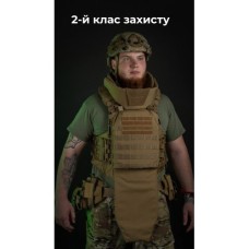 Бронежилет "Сармат" (S-L | 2 клас захисту | під бронеплити 25х30 см | Койот) ТМ Балістика