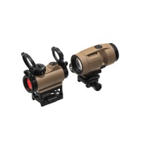 Комплект Sig Optics колiматор ROMEO-MSR 2 MOA та магнiфер JULIET3-MICRO 3X22MM FDE
