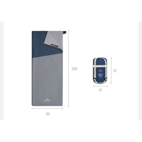 Спальний мішок Naturehike LW180 CNK2550WS026 Sunny Day PL01, (14°C) XL коричневий