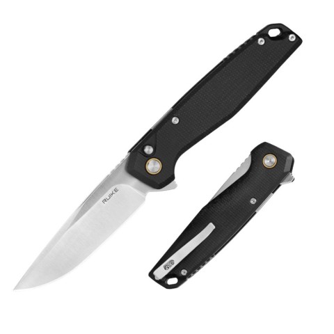Ніж складаний туристичний Ruike P873-MB, (8.8 см)14C28N / G10 чорний