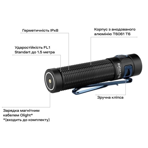 Фонарь Olight Baton 3 Pro Max CW Black