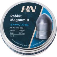 Пули пневматические H&N Rabbit Magnum II. Кал. 5.5 мм. Вес - 1.64 г. 200 шт/уп