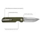 Нож CJRB Nova AR-RPM9, G10 ц:green