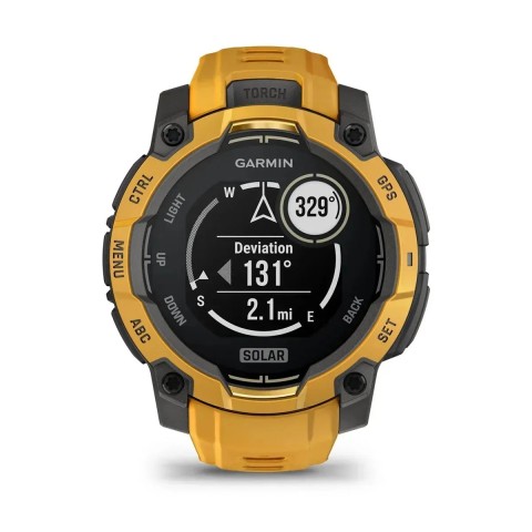 Смарт-годинник Garmin Instinct 3 (45 мм) сонячний спалах/сірий