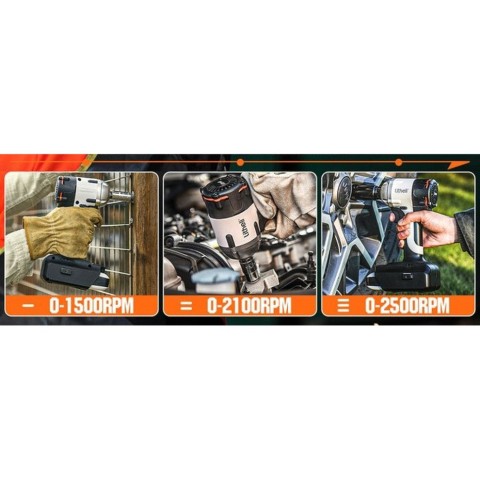 Акумуляторний ударний гайковерт Litheli безщітковий, живлення від павербанку (УМБ Litheli Power Bank 12500 mAh, 45 W, 2А в комплекті)