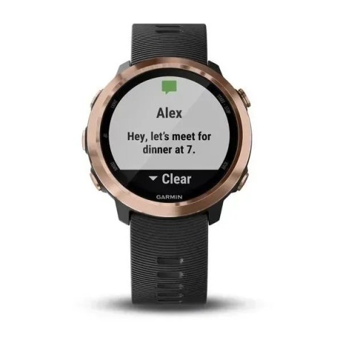 Смарт-часы Garmin Forerunner 645 Music розово-золотистые с черным ремешком