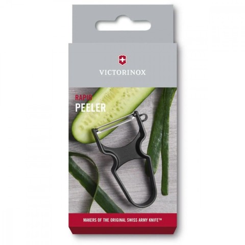 Овочечистка Victorinox Rapid пряме лезо Чорн. (109x65x13мм)