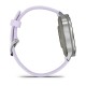 Смарт-часы Garmin Venu 4 (41 мм) серебристый с силиконовым ремешком барвинкового цвета