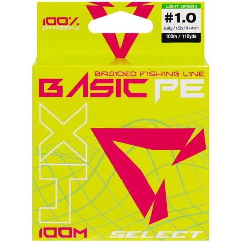 Шнур Select Basic PE Light Green 100m #1.0/0.14mm 15lb/6.8kg