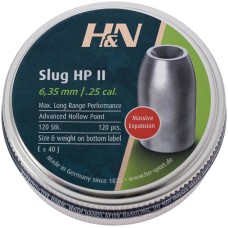 Пули пневм H&N Slug HP II, 6,35 мм .32 gr, 120 шт/уп