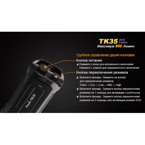 Ліхтар ручний Fenix TK35 2015 L2U2