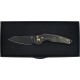 Нож Fox Jupiter Black Blade Titanium, PVD Stone Washed ц:black