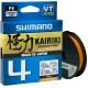 Шнур Shimano Kairiki 4 PE 150m (Hi-Vis Orange) 0.20mm 13.8kg