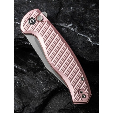 Ніж складаний туристичний Civivi Stormhowl, (8.4 см) Nitro-V / Aluminum рожевий