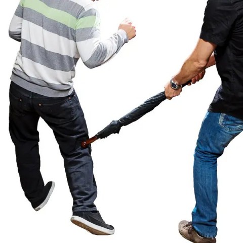 Зонт Krisenvorsorge & Sicherheit UG мужской,рукоять шар. черная