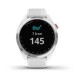 Смарт-часы Garmin Approach S42 полированное серебро с белым ремешком