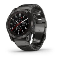 Смарт-годинник Garmin fenix 7X Pro Sapphire Solar Edition карбоново-сірий титановий DLC з титановим вентильованим браслетом