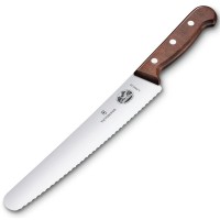 Кухонний ніж Victorinox Wood Bread&Pastry лезо 22см хвил. з дерев. ручкою у подар.упак.