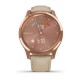 Смарт-часы Garmin vivomove Luxe с розово-золотистым корпусом и бежевым ремешком