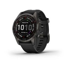 Смарт-часы Garmin fenix 7S Sapphire Solar карбоново-серые титановые DLC с черным ремешком