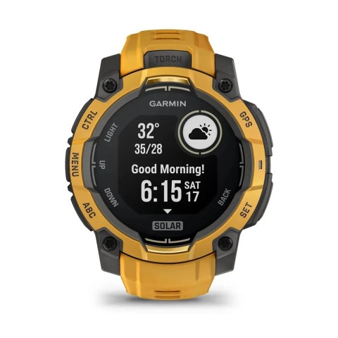 Смарт-годинник Garmin Instinct 3 (45 мм) сонячний спалах/сірий