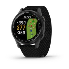 Смарт-часы Garmin Approach S50 со сланцевым алюминиевым безелем и черным нейлоновым ремешком ComfortFit