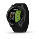 Смарт-годинник Garmin Approach S50 зі сланцевим алюмінієвим безелем та чорним нейлоновим ремінцем ComfortFit