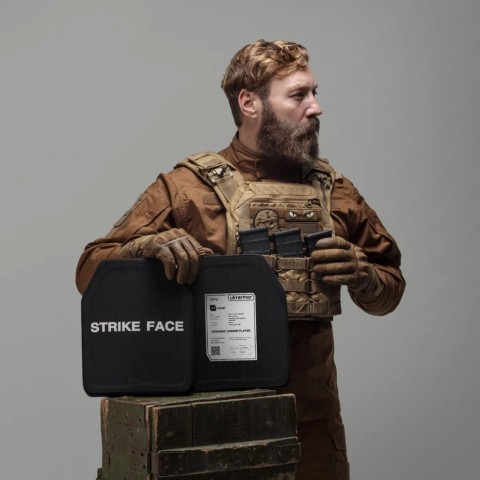Комплект бронеплит керамічних Ukrarmor 6 клас, 5,6 кг M (25х30 см.)