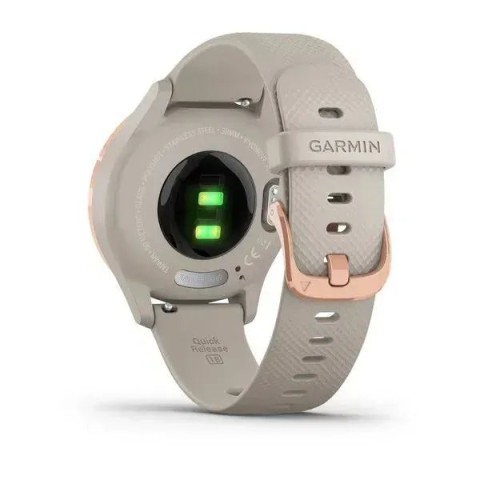 Смарт-годинник Garmin vivomove 3S з рожево-золотистим безелем та світло-пісочним ремінцем