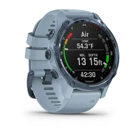 Смарт-годинник Garmin Descent Mk2S мінерально-синій з ремінцем кольору морської піни