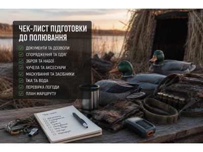 Чекліст підготовки до полювання на птаха: від розвідки до пакування рюкзака