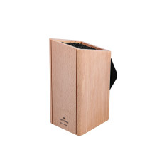 Підставка для кухонних ножів із натурального дерева з чорною нейлоновою ручкою