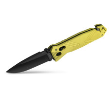 Ніж Tb Outdoor "CAC", Nitrox, жовтий, гладк. заточування, гладк.PA6, стропоріз, штопор, склобій