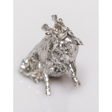 Мініатюра олов'яна Wutschka "Сидячий кабан з короною"