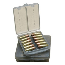 Коробка для патронів MTM калібр. 9мм; 380 ACP. Кількість - 18 шт. Колір - димчастий