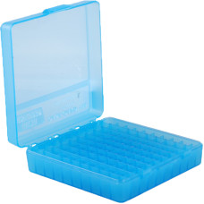Коробка MTM для патронів. калібр 22 LR. на 100 патронів. колір: блакитний.