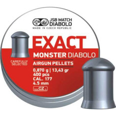 Кулі пневматичні JSB Diabolo Monster. Калібр 4.52 мм. Вага - 0.87 г. 400 шт/уп